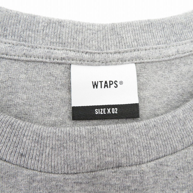 W)TAPS | ダブルタップス PROTECTED BY/LS/COTTON 長袖Ｔシャツ 252ATDT-LTM02S グレー サイズ：2【瀬戸大橋店】