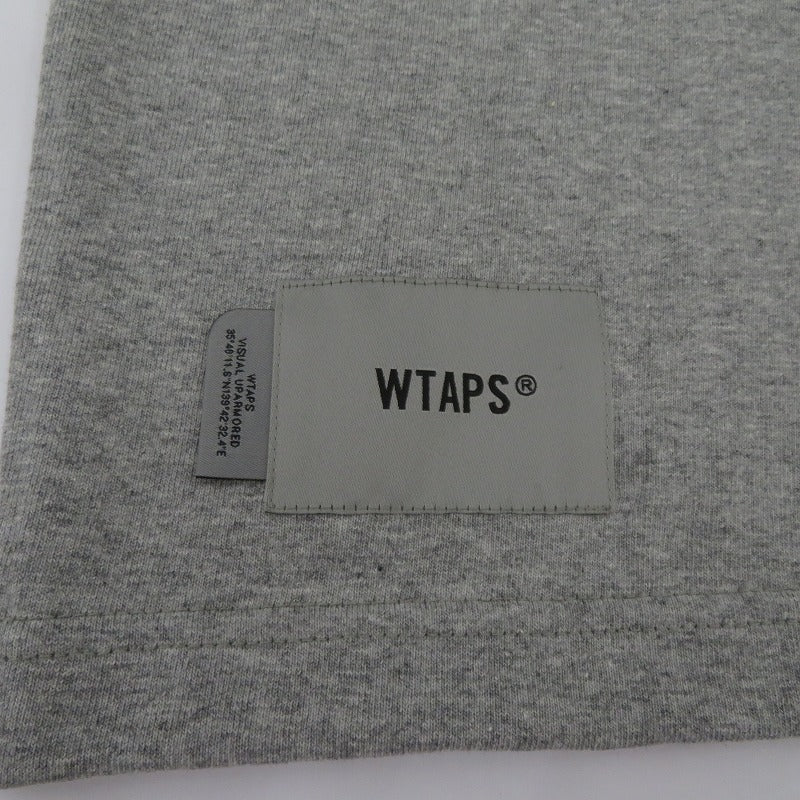 W)TAPS | ダブルタップス PROTECTED BY/LS/COTTON 長袖Ｔシャツ 252ATDT-LTM02S グレー サイズ：2【瀬戸大橋店】
