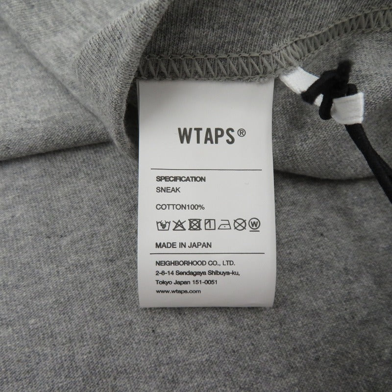 W)TAPS | ダブルタップス PROTECTED BY/LS/COTTON 長袖Ｔシャツ 252ATDT-LTM02S グレー サイズ：2【瀬戸大橋店】