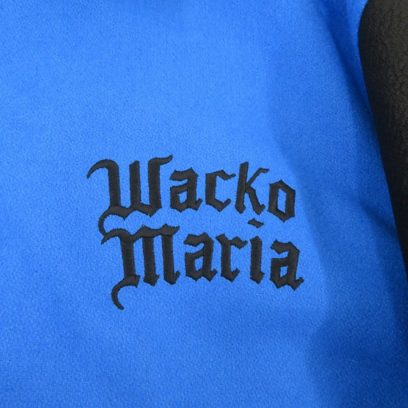 WACKOMARIA | ワコマリア LEATHER VARSITY JACKET( TYPE-2 ) ウールジャケット スタジャン 26SS-WMO-BL06 ブルー サイズ：L【瀬戸大橋店】