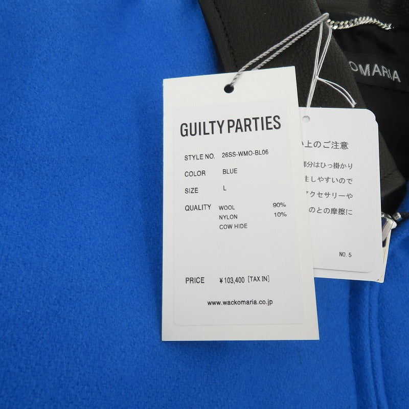 WACKOMARIA | ワコマリア LEATHER VARSITY JACKET( TYPE-2 ) ウールジャケット スタジャン 26SS-WMO-BL06 ブルー サイズ：L【瀬戸大橋店】