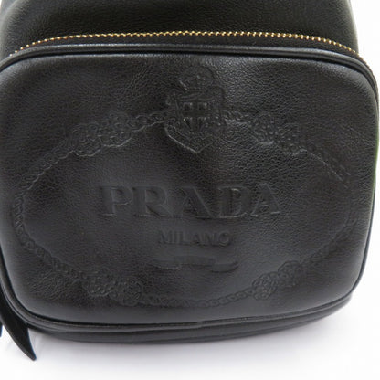 PRADA | プラダ デュエット レザー バケットバッグ ショルダーバッグ 1BH038 ブラック【瀬戸大橋店】
