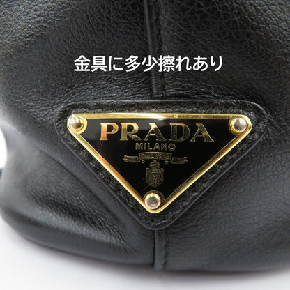 PRADA | プラダ デュエット レザー バケットバッグ ショルダーバッグ 1BH038 ブラック【瀬戸大橋店】