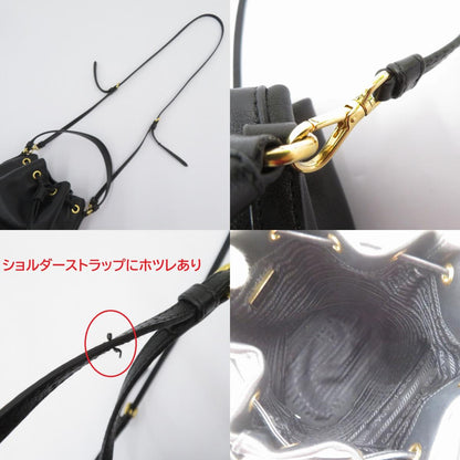 PRADA | プラダ デュエット レザー バケットバッグ ショルダーバッグ 1BH038 ブラック【瀬戸大橋店】