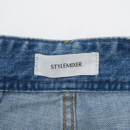 STYLEMIXER カットオフセンタープレスデニム デニムパンツ 500ISS11-0871-1 ブルー サイズ：S【瀬戸大橋店】