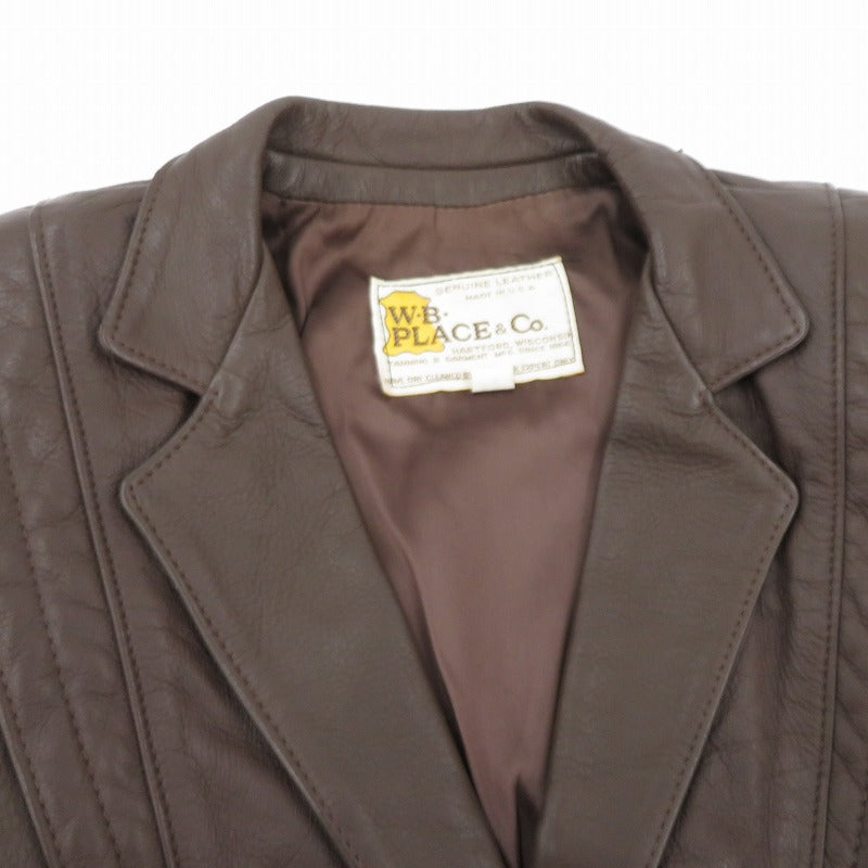 W.B.PLACE&Co USA製 ジャケット レザー ブラウン サイズ：32【瀬戸大橋店】