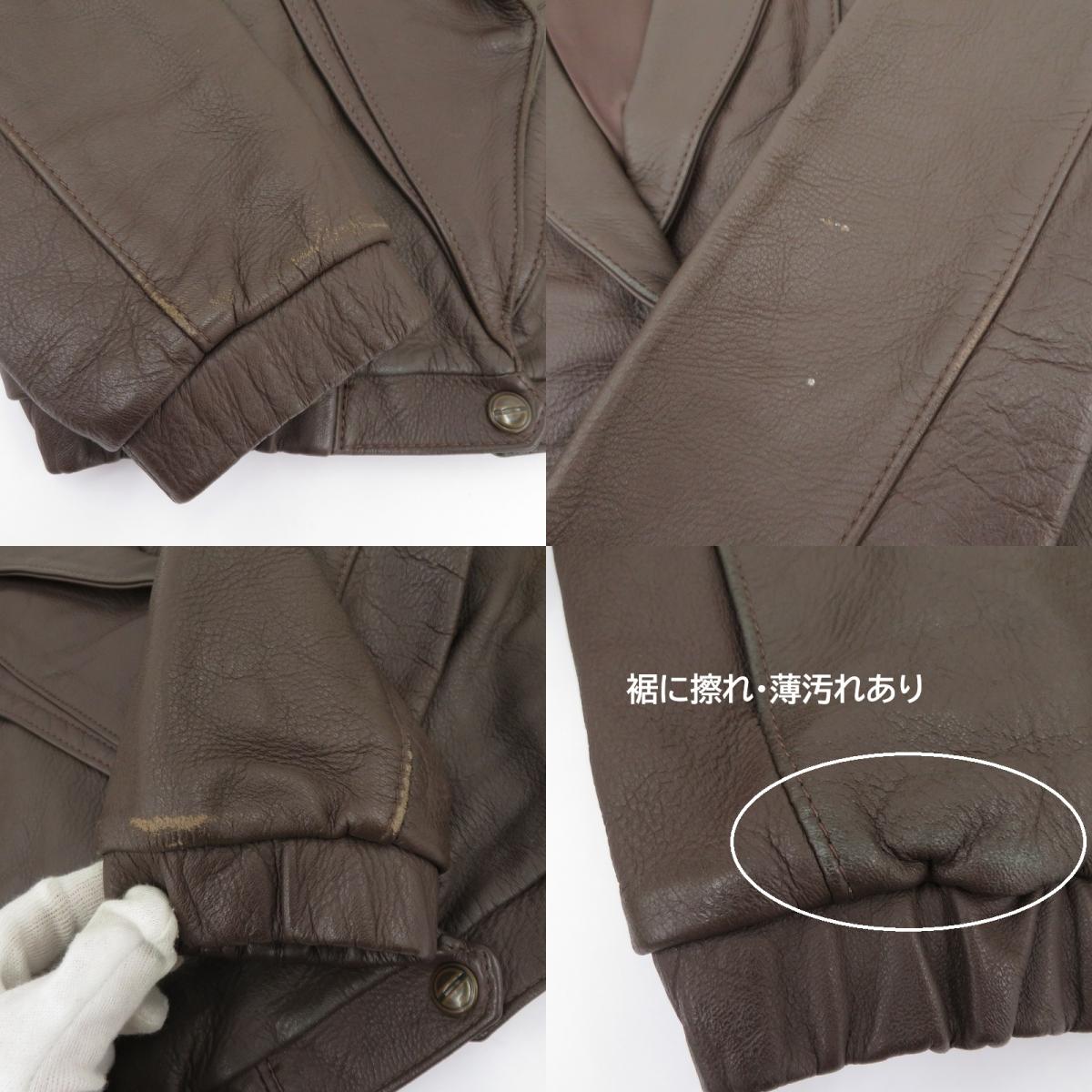 W.B.PLACE&Co USA製 ジャケット レザー ブラウン サイズ：32【瀬戸大橋店】