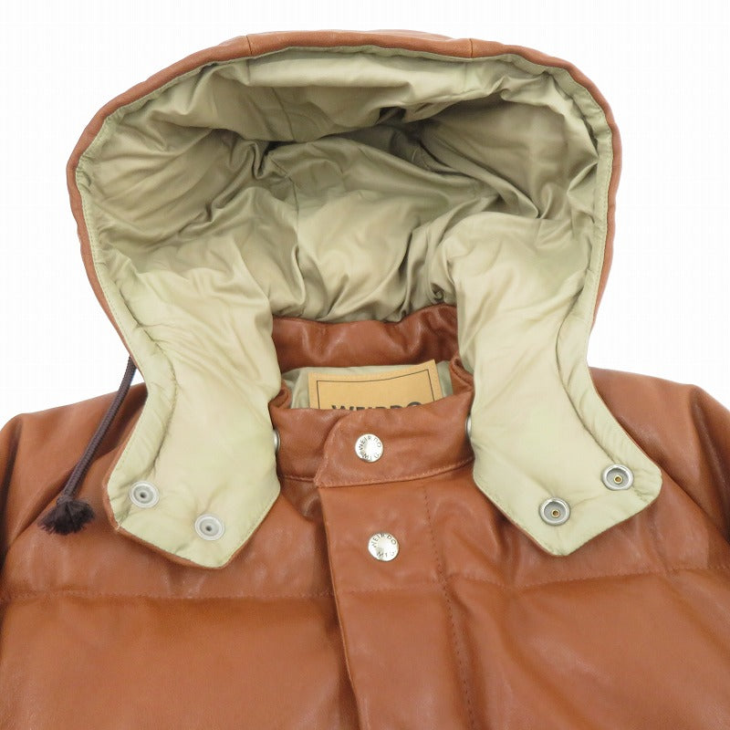 WEIRDO | ウィアード GOAT SKIN DOWN JACKET 'GROWN UP' レザー ダウンジャケット WRD-19-AW-01 ブラウン サイズ：S【瀬戸大橋店】