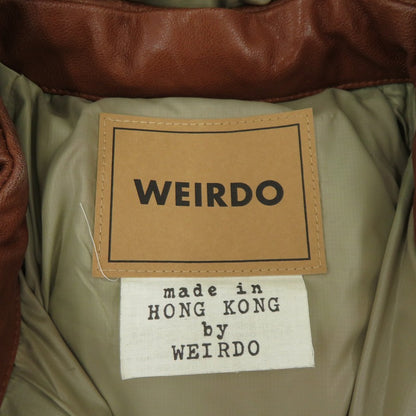 WEIRDO | ウィアード GOAT SKIN DOWN JACKET 'GROWN UP' レザー ダウンジャケット WRD-19-AW-01 ブラウン サイズ：S【瀬戸大橋店】