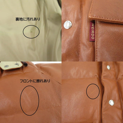 WEIRDO | ウィアード GOAT SKIN DOWN JACKET 'GROWN UP' レザー ダウンジャケット WRD-19-AW-01 ブラウン サイズ：S【瀬戸大橋店】