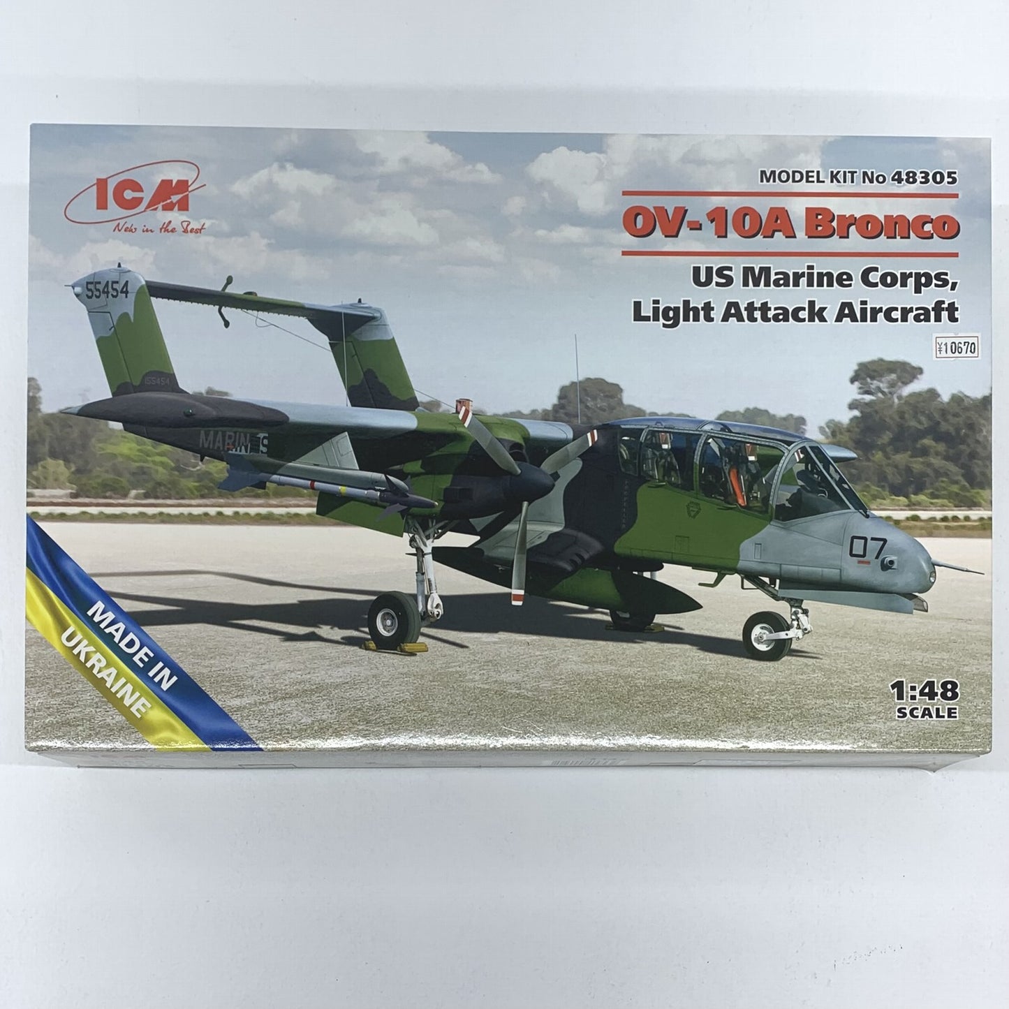 未組立 1/48 アメリカ海兵隊 OV-10A ブロンコ軽攻撃機 / ICM [48305]..