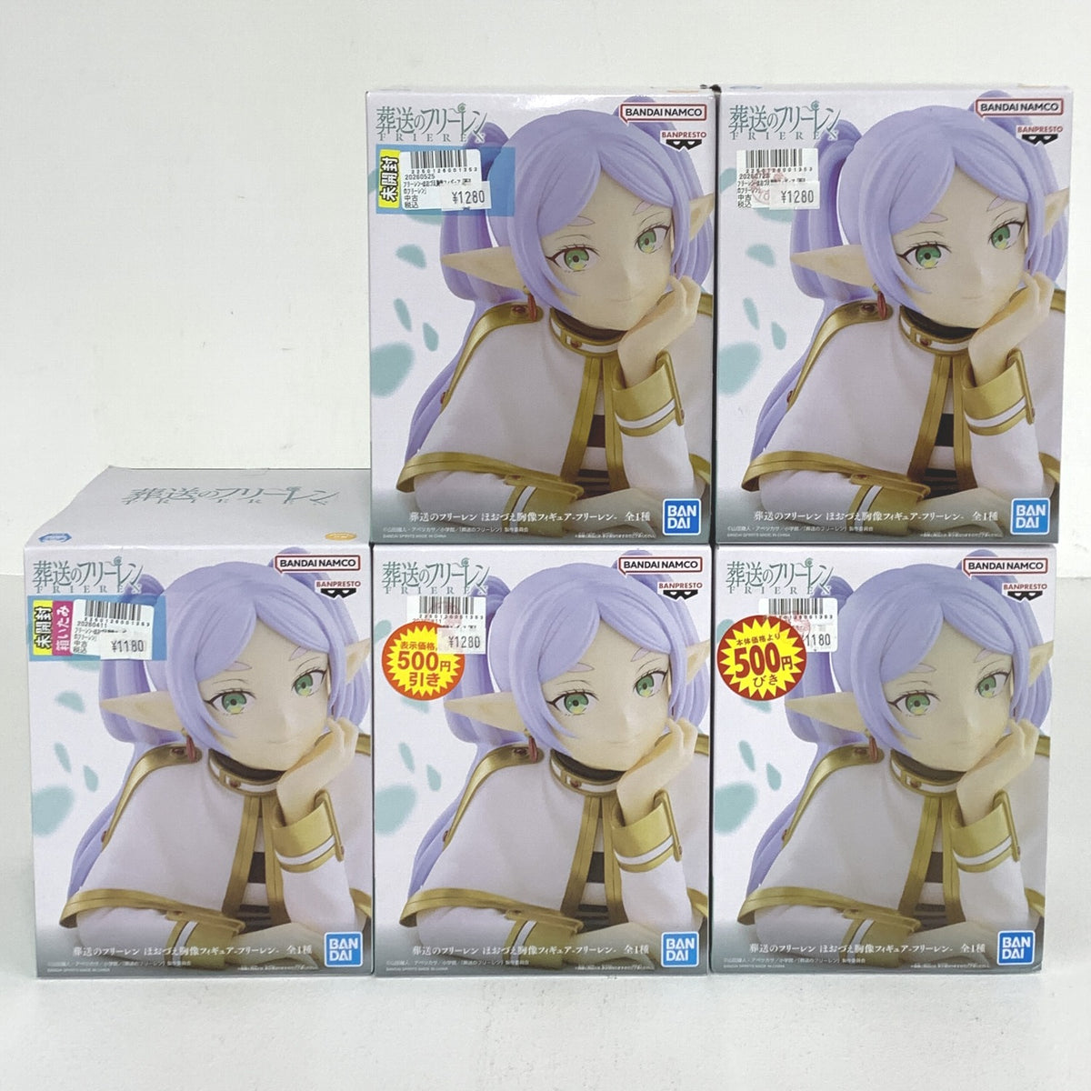 未開封 葬送のフリーレン ほおづえ胸像フィギュア フリーレン 5体セット / バンプレスト..