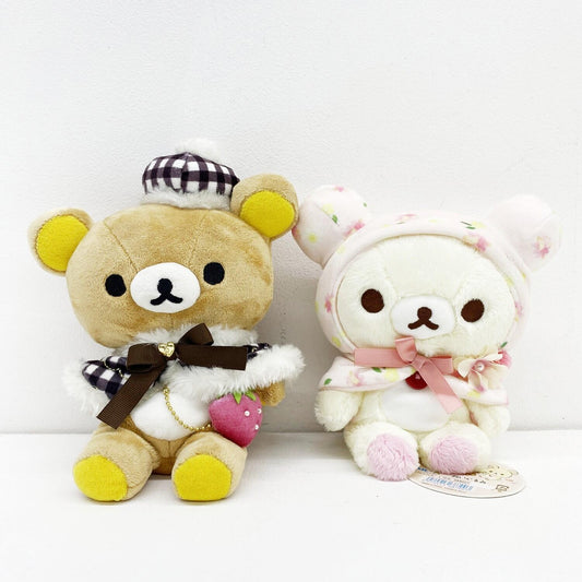 リラックマ あつめてぬいぐるみ パリのいちごテーマ コリラックマ meets チャイロイコグマ 2点セット.