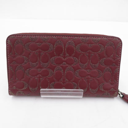 COACH | コーチ ﾚｻﾞｰｸﾘｯﾀｰｼｸﾞﾈﾁｬｰ 長財布 ｱｳﾄﾚｯﾄ・f80222 ブラウン【瀬戸大橋店】