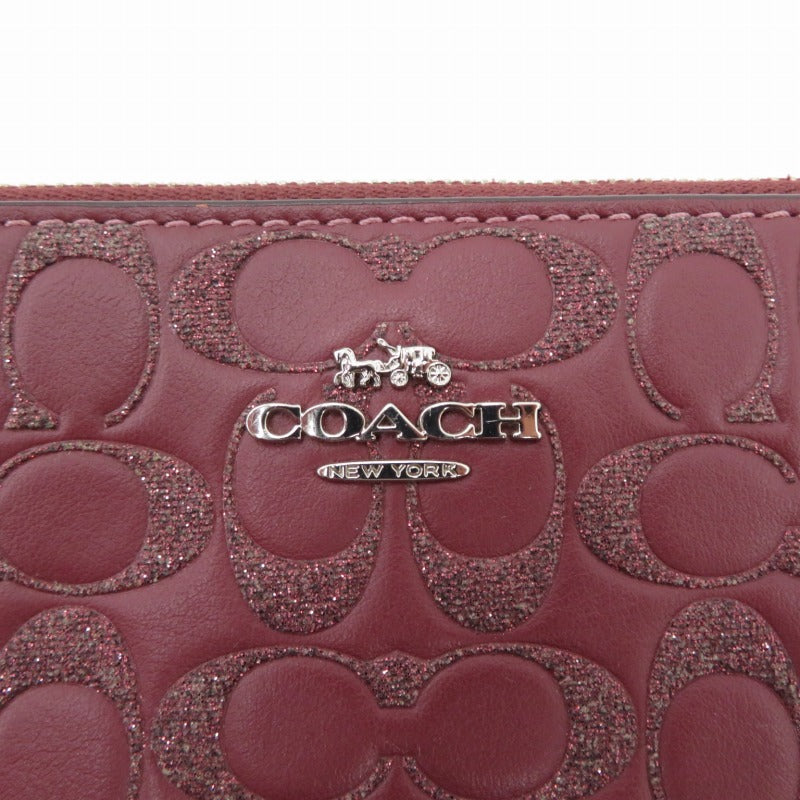 COACH | コーチ ﾚｻﾞｰｸﾘｯﾀｰｼｸﾞﾈﾁｬｰ 長財布 ｱｳﾄﾚｯﾄ・f80222 ブラウン【瀬戸大橋店】