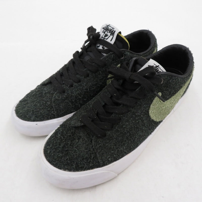NIKE SB | ナイキエスビー STUSSY×BLAZER LOW スニーカー BQ6449-001 グリーン【瀬戸大橋店】