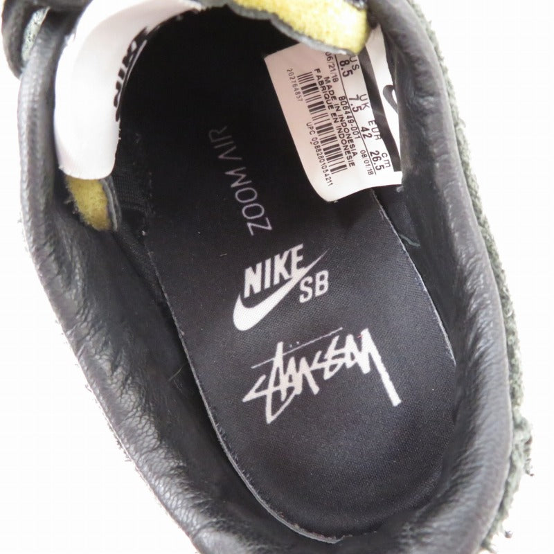 NIKE SB | ナイキエスビー STUSSY×BLAZER LOW スニーカー BQ6449-001 グリーン【瀬戸大橋店】