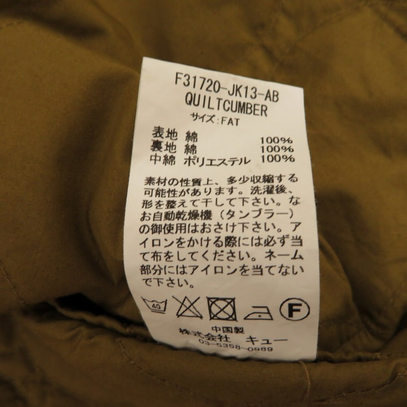 FAT | エフエーティー QUILTCUMBER その他アウター F31720-JK13-AB ブラウン【瀬戸大橋店】