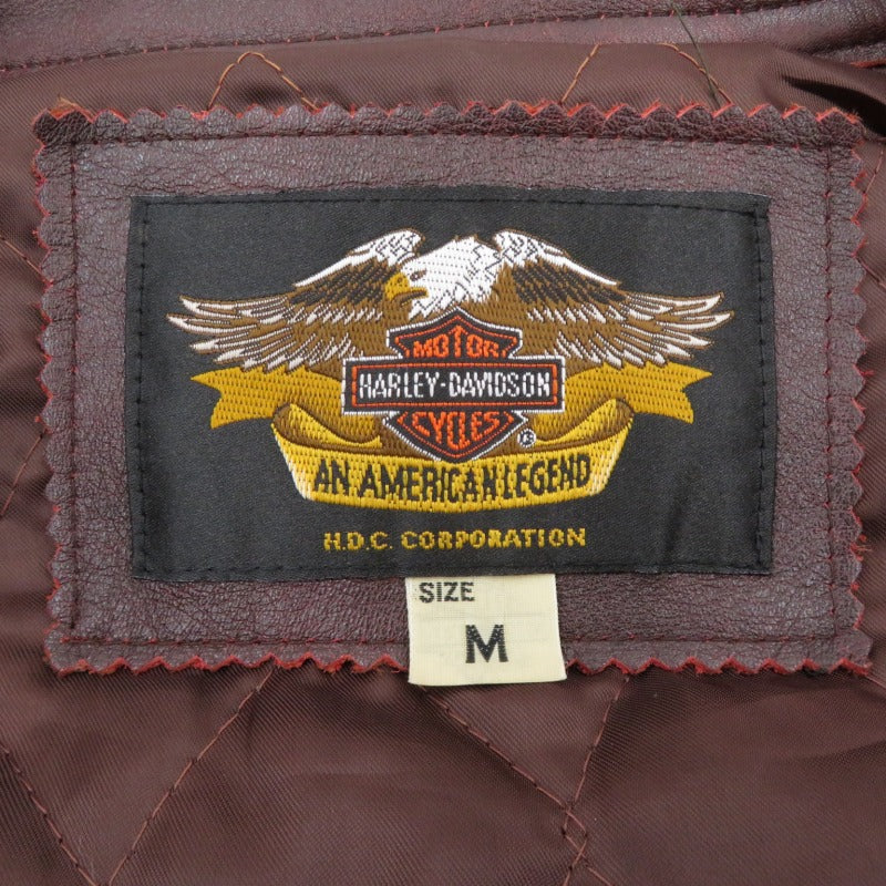 HARLEY-DAVIDSON | ハーレーダビットソン レザー 40374 ボルドー/バーガンディー サイズ：M【瀬戸大橋店】