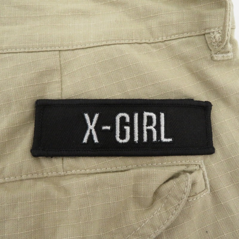 X-girl | エックスガール MILITARY FLARE PANTS カーゴパンツ 105232031007 カーキ サイズ：M【瀬戸大橋店】