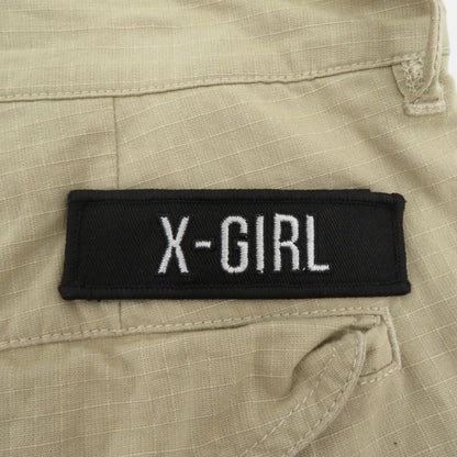 X-girl | エックスガール MILITARY FLARE PANTS カーゴパンツ 105232031007 カーキ サイズ：M【瀬戸大橋店】