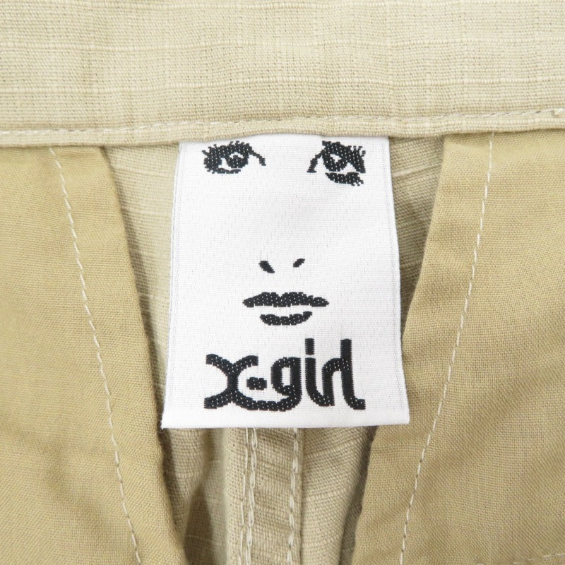 X-girl | エックスガール MILITARY FLARE PANTS カーゴパンツ 105232031007 カーキ サイズ：M【瀬戸大橋店】