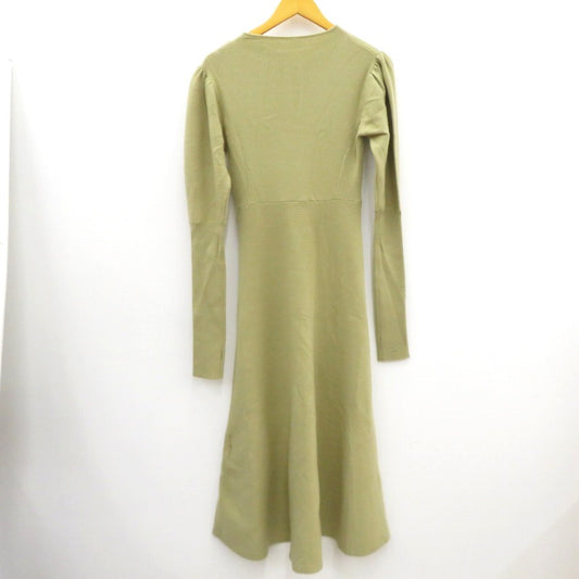 AMERI | アメリ UND PUFF SLEEVE FIT AND FLARE DRESS ワンピース 02220590670 グリーン サイズ：S【瀬戸大橋店】