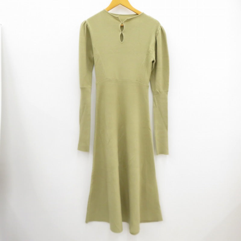 AMERI | アメリ UND PUFF SLEEVE FIT AND FLARE DRESS ワンピース 02220590670 グリーン サイズ：S【瀬戸大橋店】