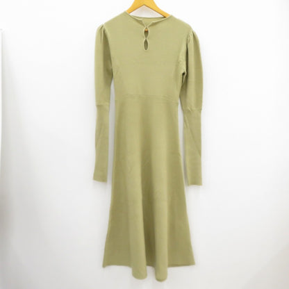 AMERI | アメリ UND PUFF SLEEVE FIT AND FLARE DRESS ワンピース 02220590670 グリーン サイズ：S【瀬戸大橋店】