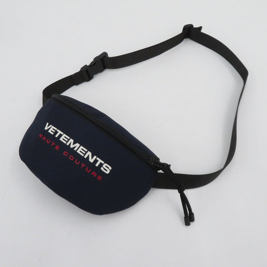 VETEMENTS | ヴェトモンベトモン Logo Haute Couture Fanny Pack ボディバッグ UE51BA100N ネイビー【瀬戸大橋店】
