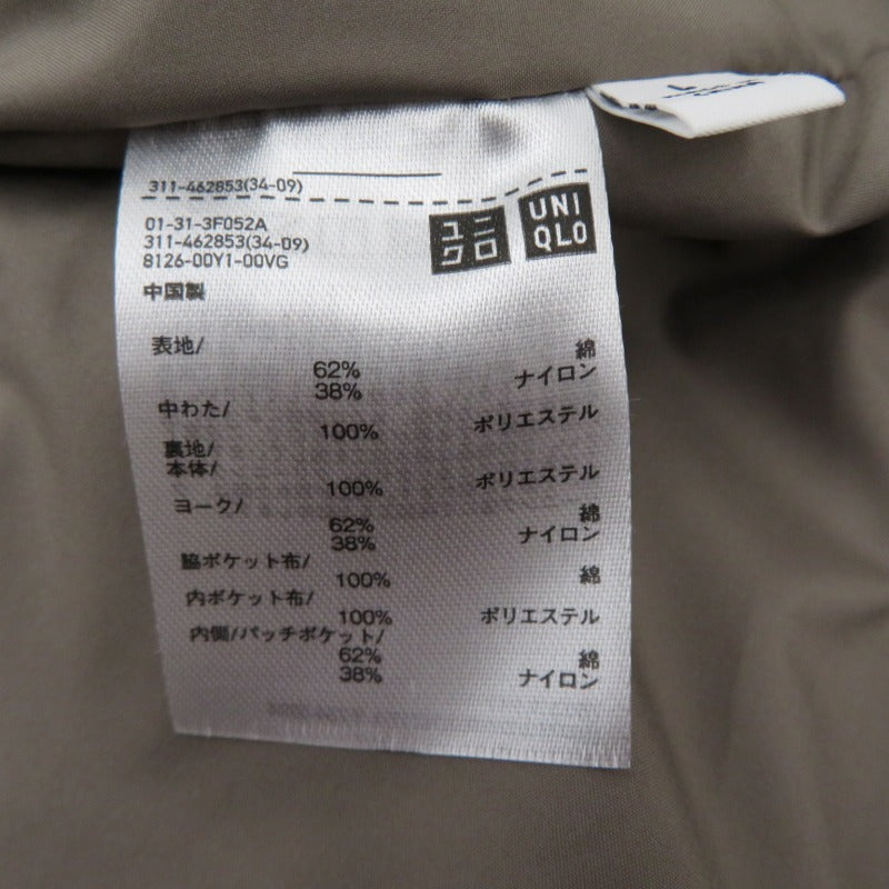 UNIQLO U | ユニクロユー ﾊﾟﾃﾞｯﾄﾞｽﾃﾝｶﾗｰｺｰﾄ その他アウター グレー サイズ：L【瀬戸大橋店】