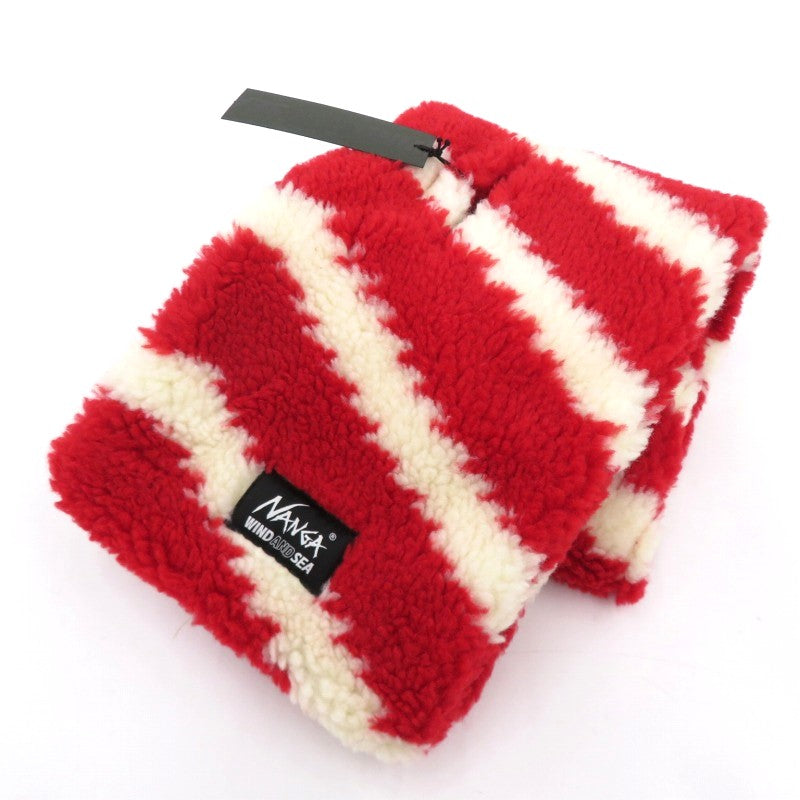 WIND AND SEA | ウィンダンシーウインダンシー NANGA x WDS BOA FLEECE MUFFLER マフラー wds-c-nga-23-q2-03 レッド【瀬戸大橋店】