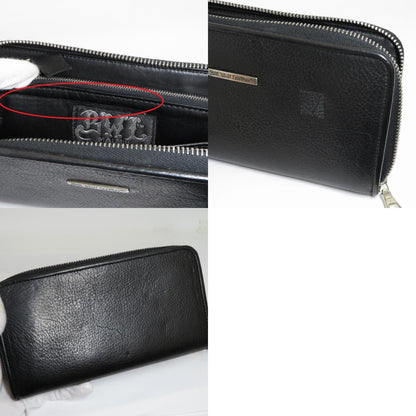 BILL WALL LEATHER | ビルウォールレザー Zipper / Flat Black Plain 長財布 ブラック【瀬戸大橋店】