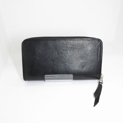 BILL WALL LEATHER | ビルウォールレザー Zipper / Flat Black Plain 長財布 ブラック【瀬戸大橋店】