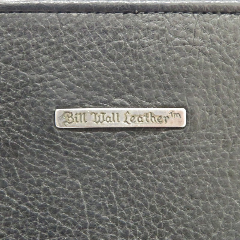 BILL WALL LEATHER | ビルウォールレザー Zipper / Flat Black Plain 長財布 ブラック【瀬戸大橋店】