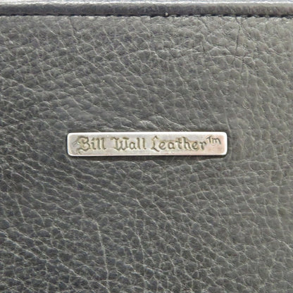 BILL WALL LEATHER | ビルウォールレザー Zipper / Flat Black Plain 長財布 ブラック【瀬戸大橋店】