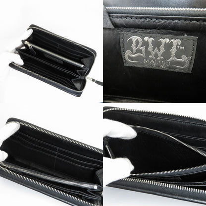BILL WALL LEATHER | ビルウォールレザー Zipper / Flat Black Plain 長財布 ブラック【瀬戸大橋店】