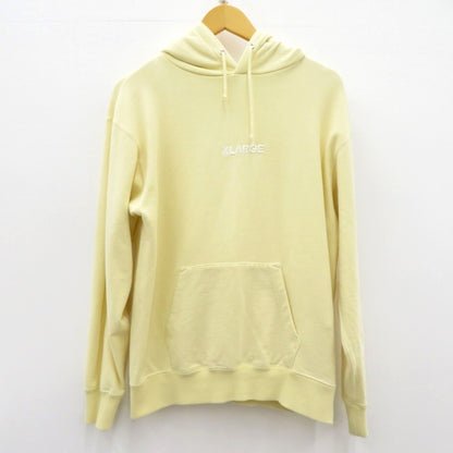 X-LARGE | エクストララージ EMBROIDERY STANDARD LOGO PULLOVER パーカー 01194202 イエロー サイズ：S【瀬戸大橋店】