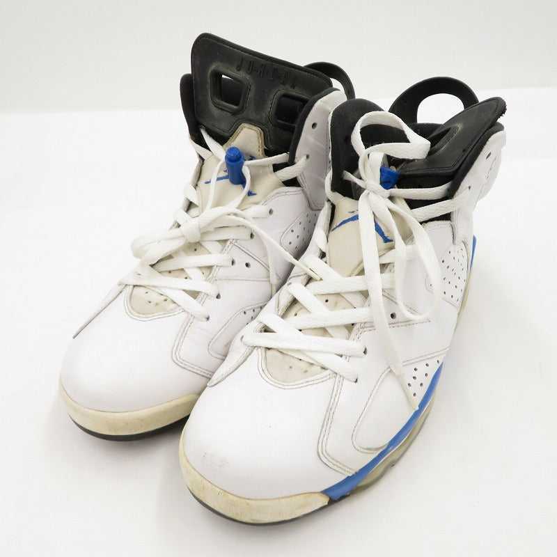 NIKE | ナイキ Air Jordan 6 Retro "Sport Blue" (2014) スニーカー 384664-107 エアジョーダン6(ナイキ) ホワイト 28cm【瀬戸大橋店】