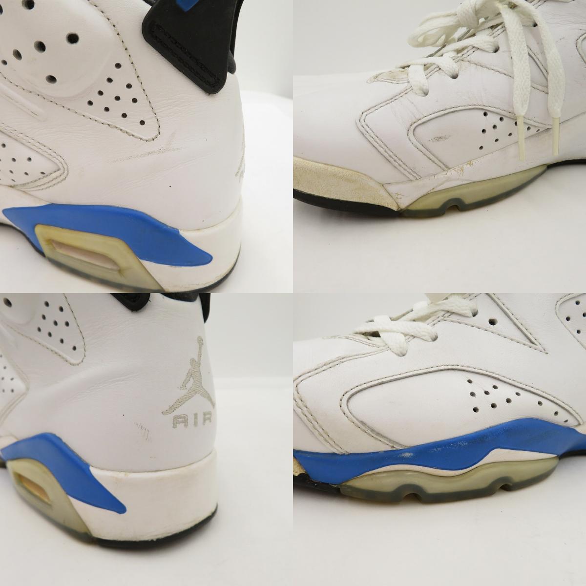 NIKE | ナイキ Air Jordan 6 Retro "Sport Blue" (2014) スニーカー 384664-107 エアジョーダン6(ナイキ) ホワイト 28cm【瀬戸大橋店】