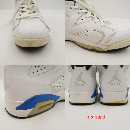 NIKE | ナイキ Air Jordan 6 Retro "Sport Blue" (2014) スニーカー 384664-107 エアジョーダン6(ナイキ) ホワイト 28cm【瀬戸大橋店】