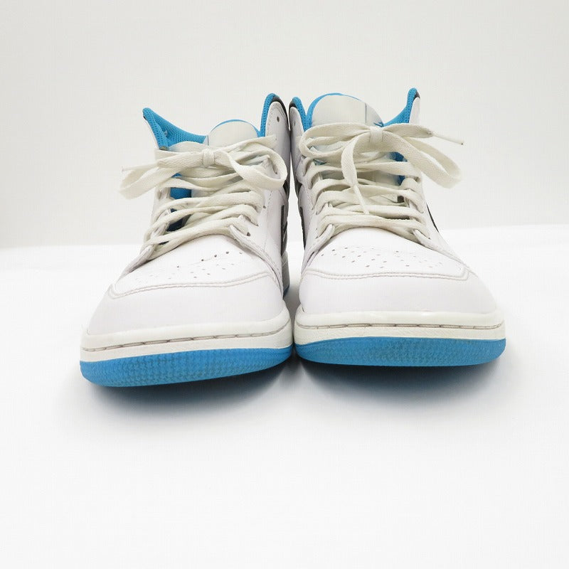 NIKE | ナイキ AJ1 Mid "White/Laser blue" スニーカー 554724-141 ホワイト 27cm【瀬戸大橋店】
