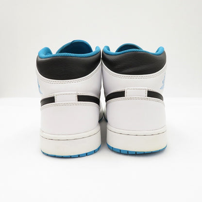 NIKE | ナイキ AJ1 Mid "White/Laser blue" スニーカー 554724-141 ホワイト 27cm【瀬戸大橋店】
