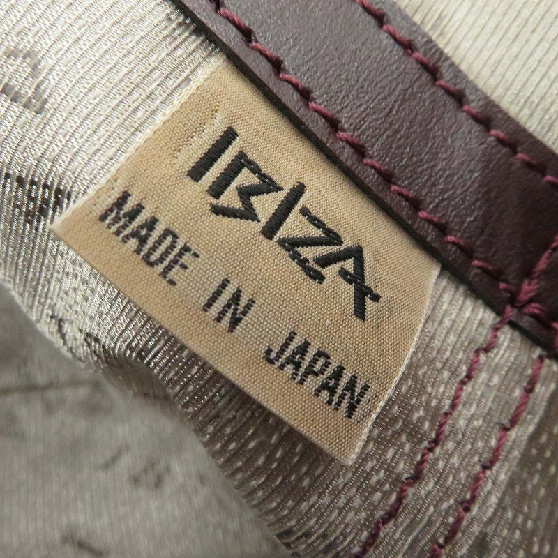 IBIZA | イビサ クロコ型押し ショルダーバッグ ボルドー/バーガンディー【瀬戸大橋店】