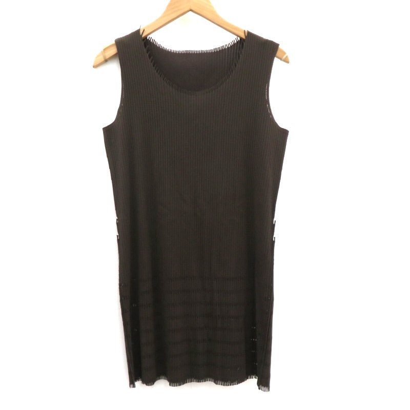 ISSEY MIYAKE | イッセイミヤケ タンクトップ PP04LT925 ブラウン サイズ：3【瀬戸大橋店】