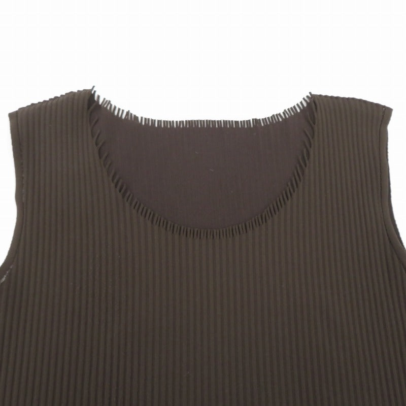 ISSEY MIYAKE | イッセイミヤケ タンクトップ PP04LT925 ブラウン サイズ：3【瀬戸大橋店】