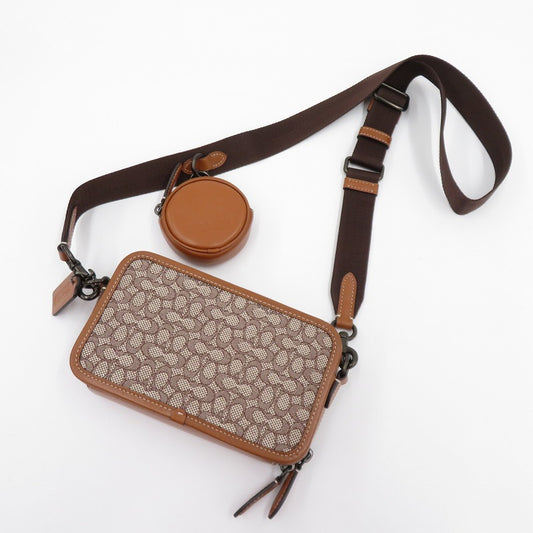 COACH | コーチ チャーター スリム クロスボディ シグネチャージャガード ショルダーバッグ F2380-CM372 ブラウン【瀬戸大橋店】