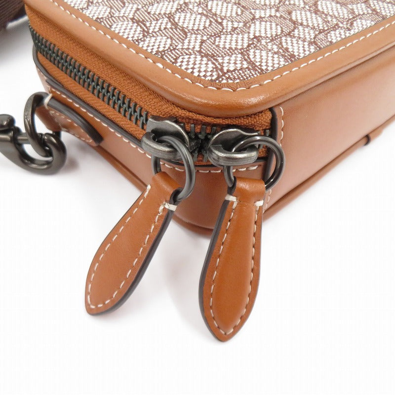 COACH | コーチ チャーター スリム クロスボディ シグネチャージャガード ショルダーバッグ F2380-CM372 ブラウン【瀬戸大橋店】