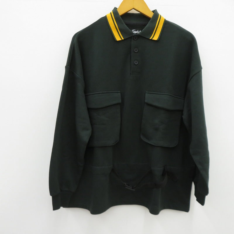 CHARI&CO | チャリアンドコー × WILDTHINGS SLICER SWEAT POLO SHIRT スウェット WT22410IS-CC グリーン サイズ：L【瀬戸大橋店】