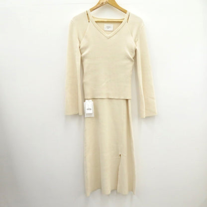 AMERI | アメリ AMERICAN SLEEVE LAYERED KNIT DRESS ワンピース 01220530931 アイボリー サイズ：S【瀬戸大橋店】